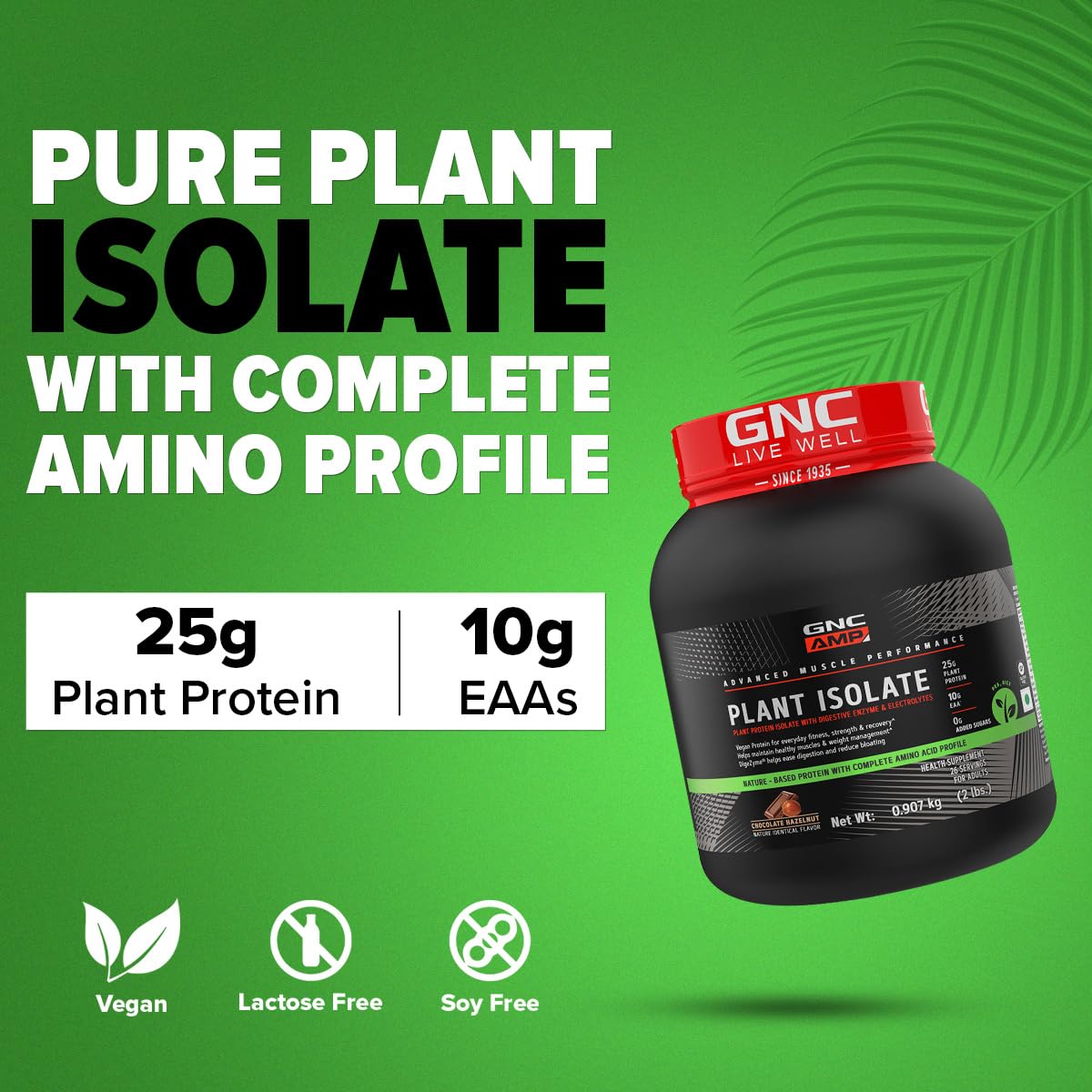 GNC AMP Plant Isolate 907g Chocolate Hazelnut
