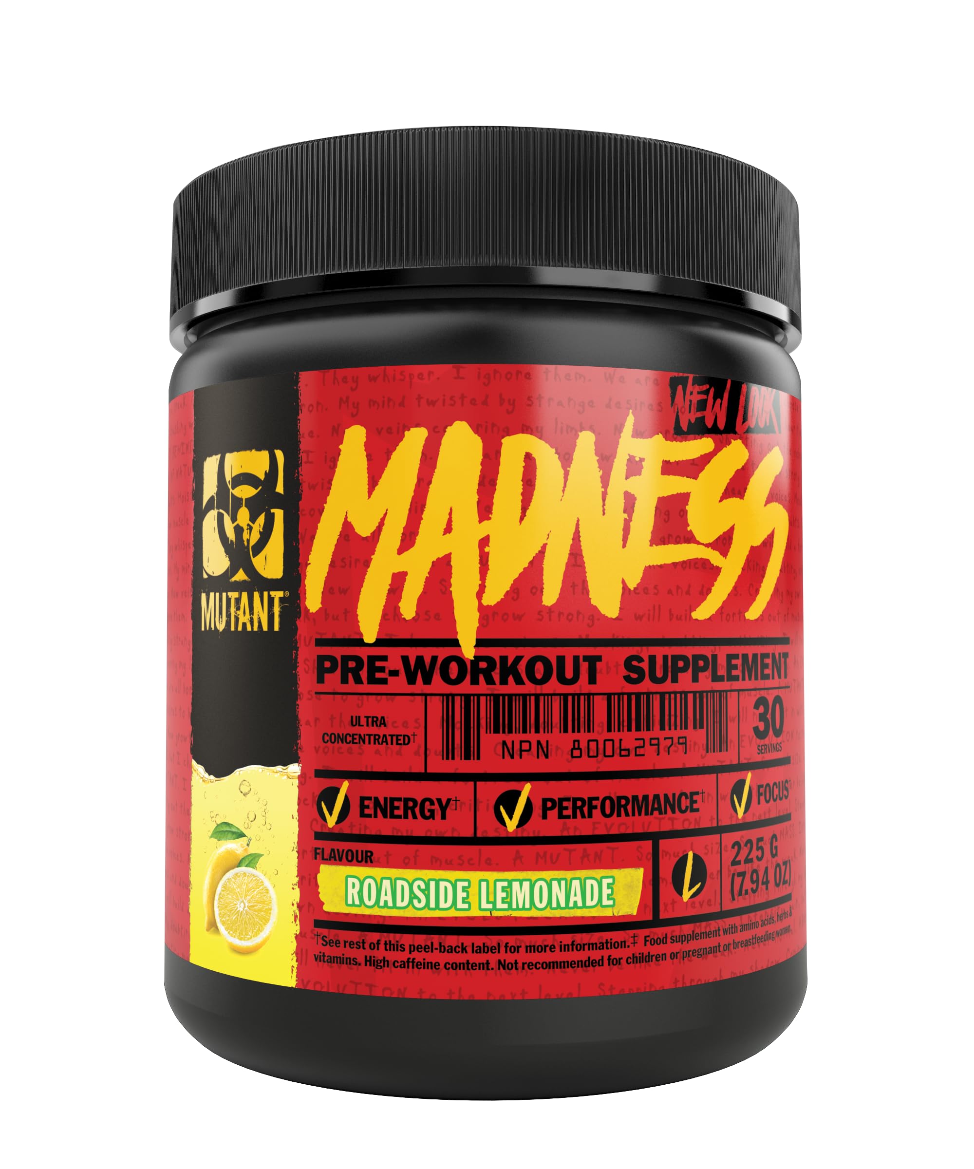 Mutant Madness Roadside Lemonade Pre-Workout Supplement (30 Servings)