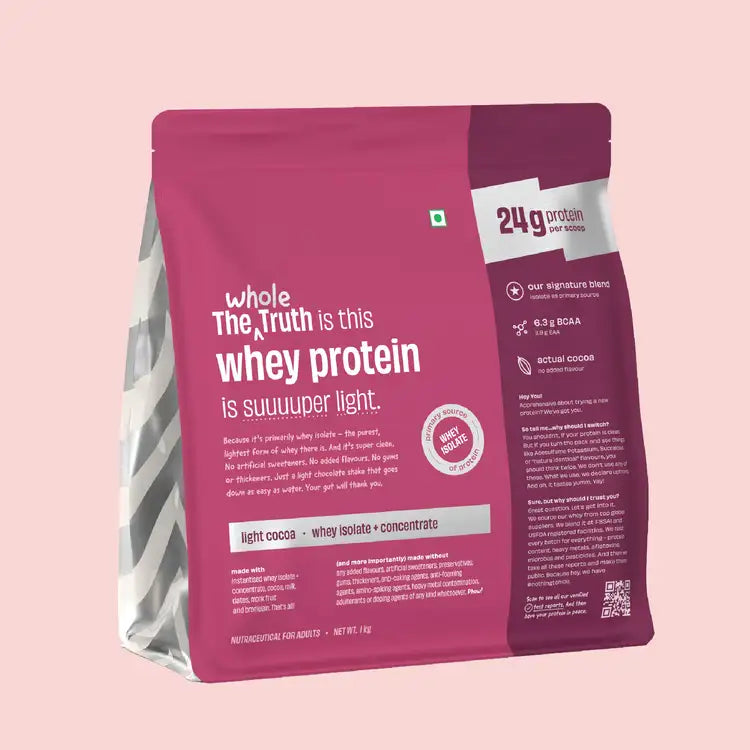 The Whole Truth Whey Protein Isolate+Concentrate | 1kg (2.2 lbs)