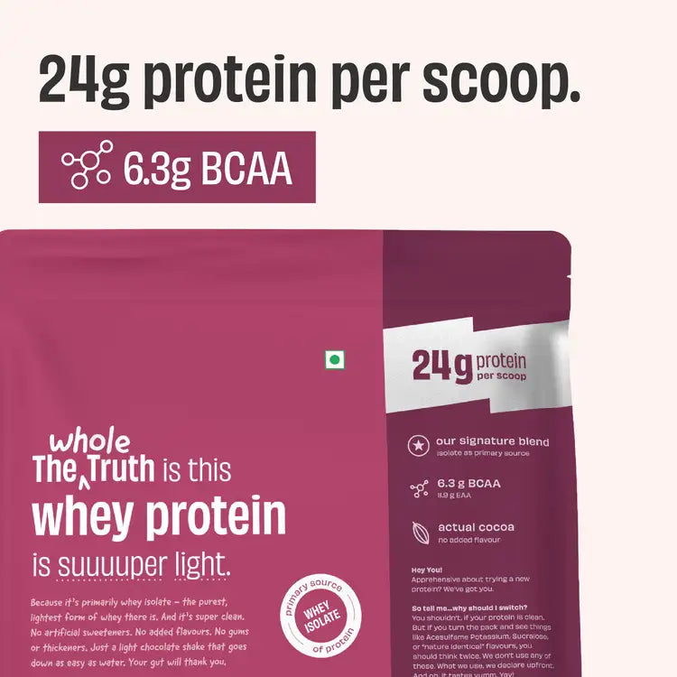 The Whole Truth Whey Protein Isolate+Concentrate | 1kg (2.2 lbs)