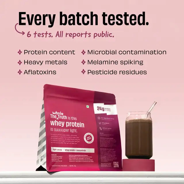 The Whole Truth Whey Protein Isolate+Concentrate | 1kg (2.2 lbs)