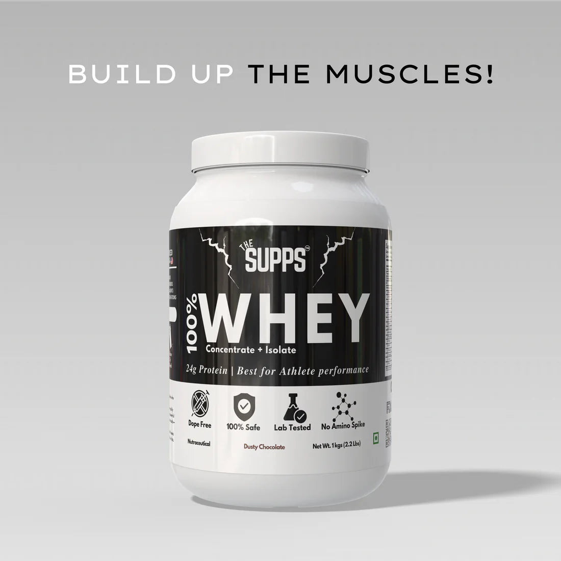 The Supps 100% Whey Protein Concentrate + Isolate | 24g Protein | Best for Athletic Performance