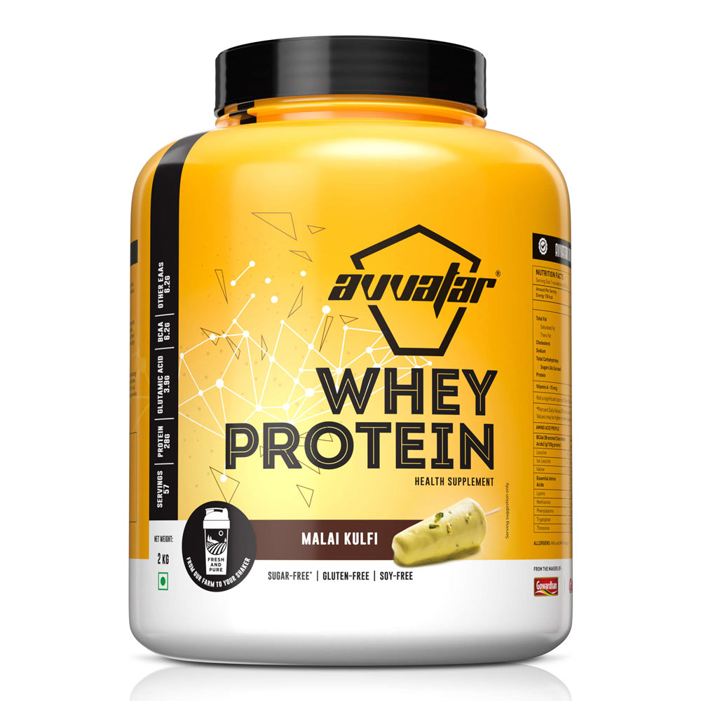 Avvatar Whey Protein | 2 Kg | Malai Kulfi Flavour