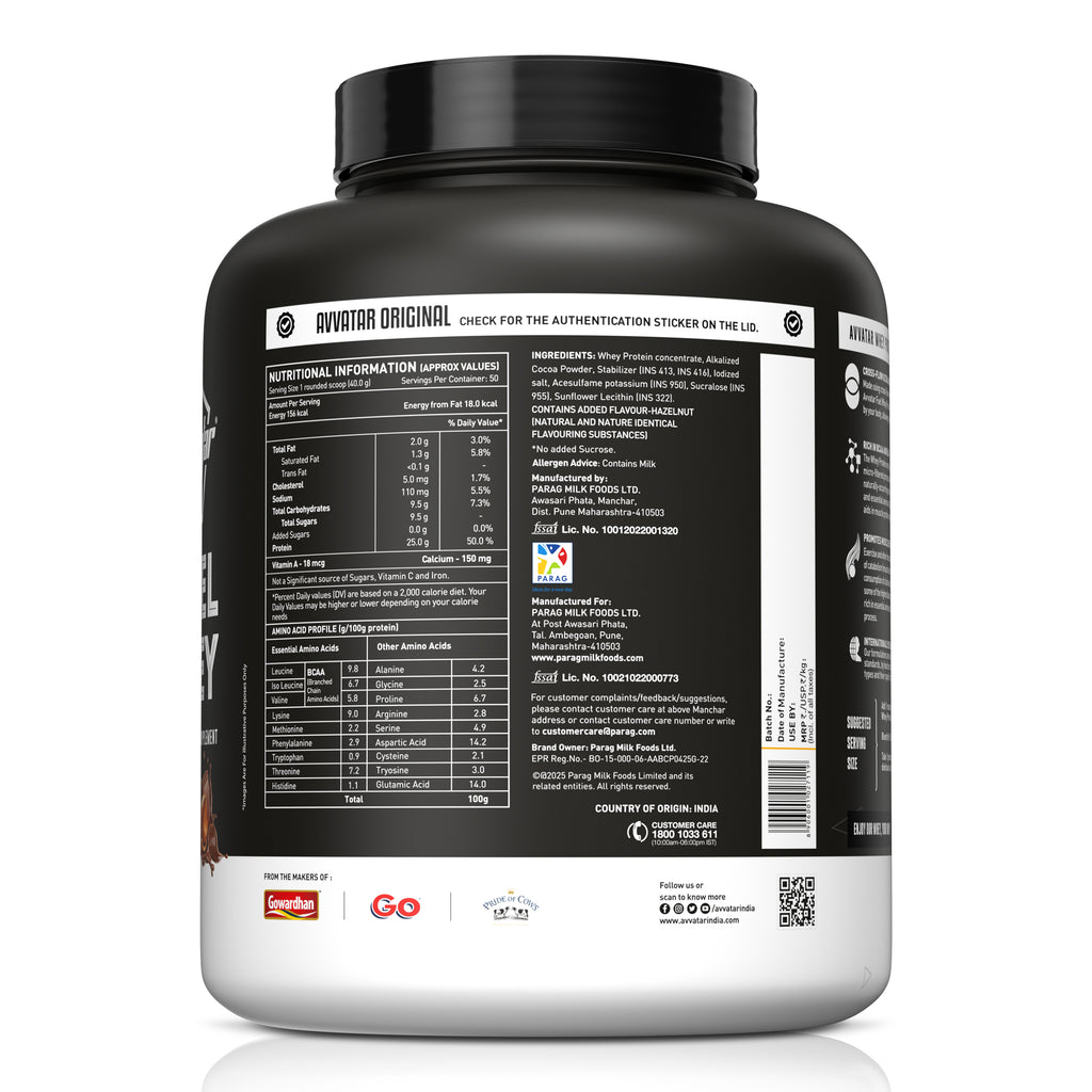 Avvatar Fuel Whey | 2 Kg | Chocolate Hazelnut