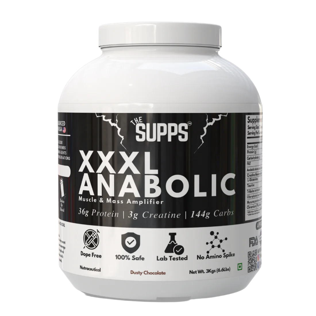 The Supps XXXL Anabolic Muscle and Mass Amplifier -3kgs