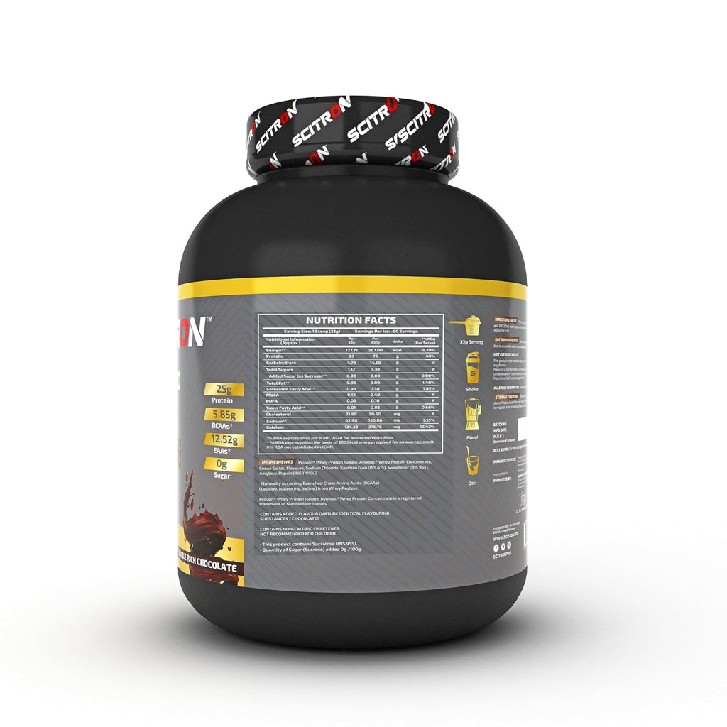 Scitron Nitro Series Super whey Isolate | Double Rich Chocolate | 2kg