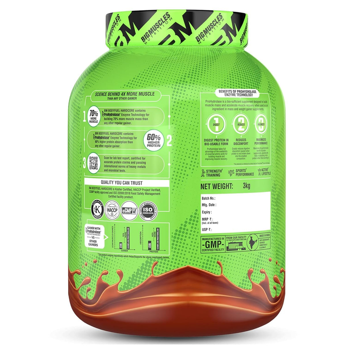 Bigmuscle Body Fuel Hardcore | Malt Chocolate | 3Kgs