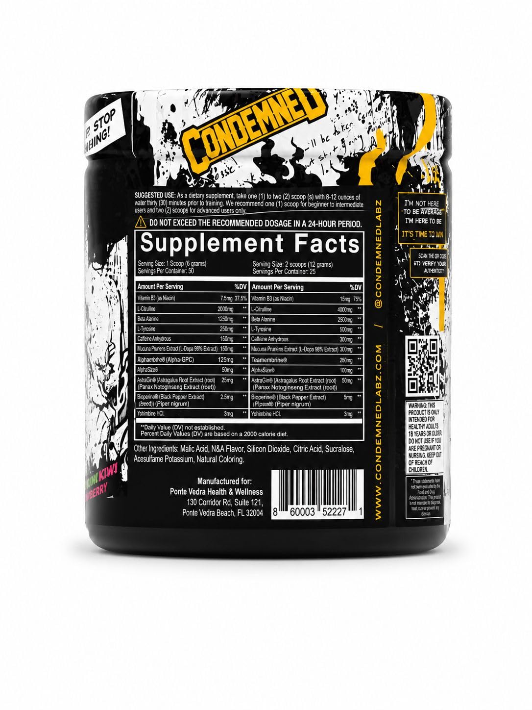 Condemned Convict Pre-Workout | 280g