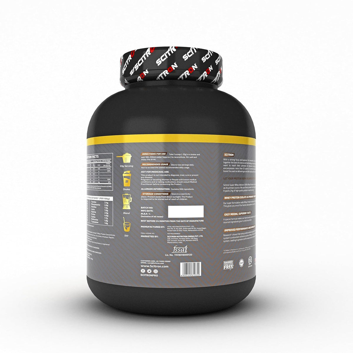 Scitron Nitro Series Super whey Isolate | Double Rich Chocolate | 2kg