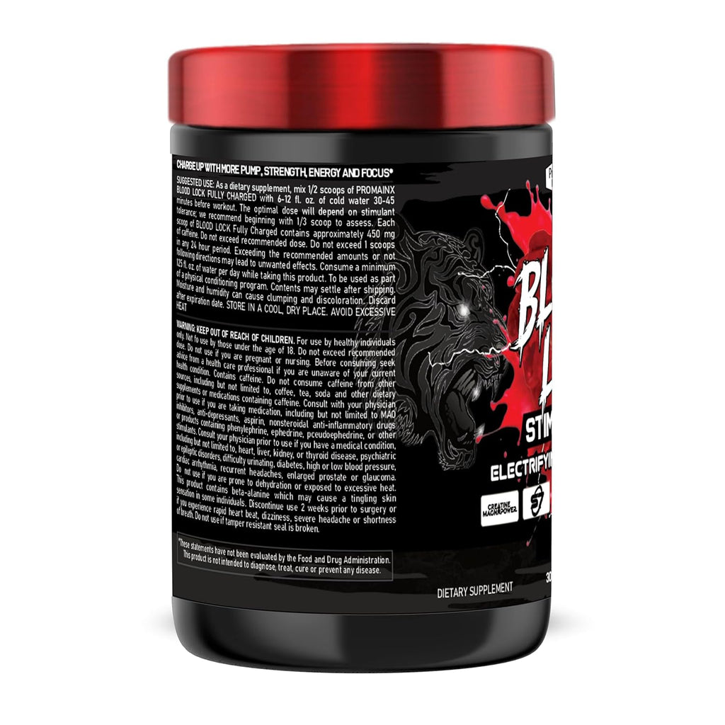 ProManiax Blood Lock Stim Loaded Electrifying Pre-Workout,60 Servings