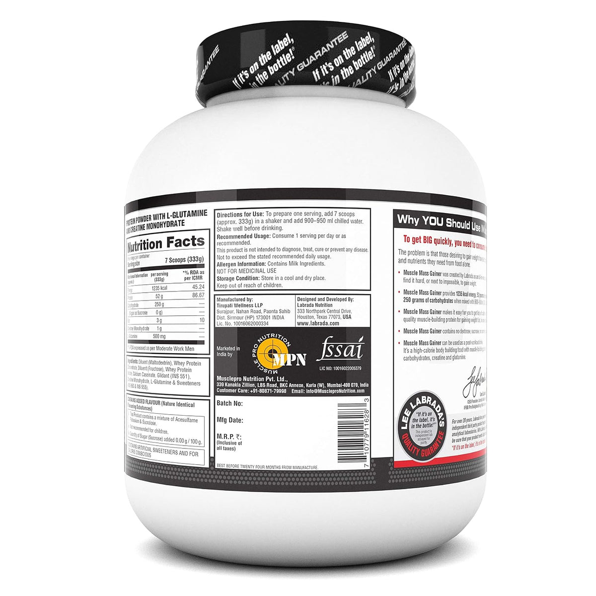Labrada Muscle Mass Gainer | Vanilla