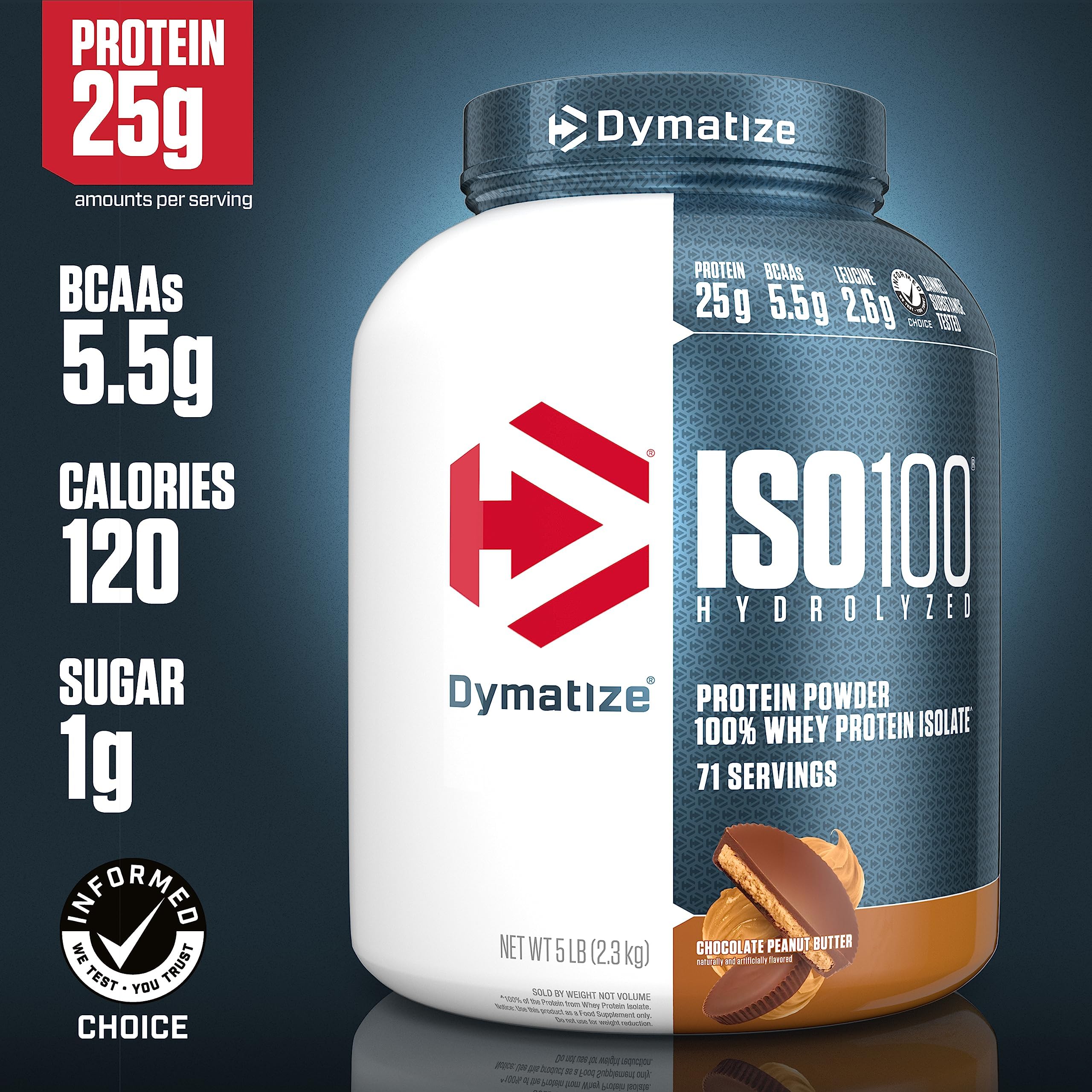 Dymatize ISO 100 Whey Protein Isolate Powder - 2.3 kg