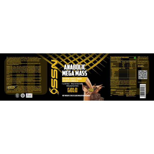 SSN Anabolic Mega Mass Gold Series 2.5 kgs