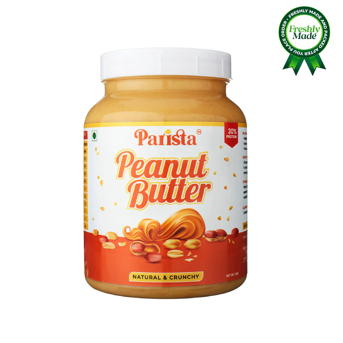 Parista Natural & Crunchy Peanut Butter (1kg*2)