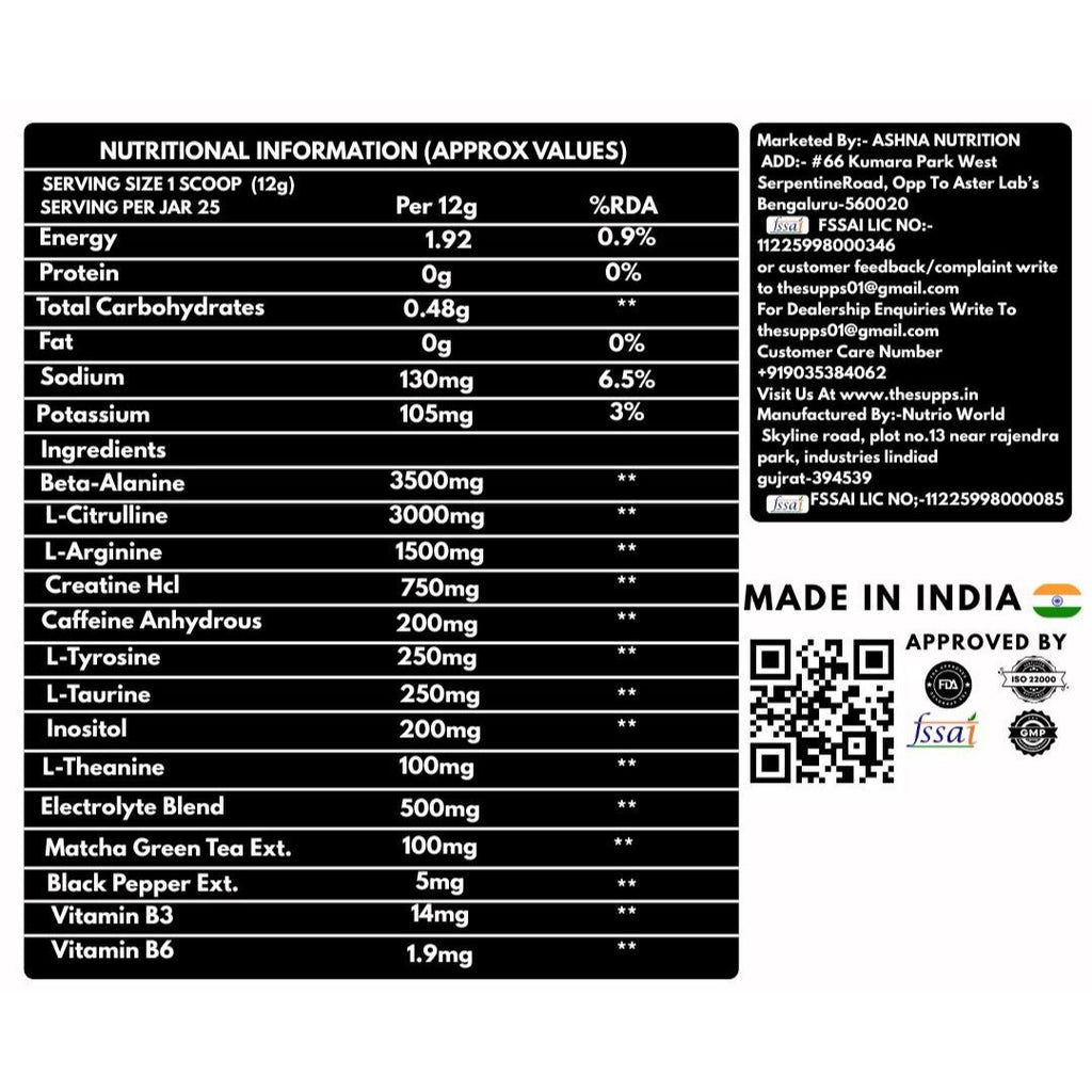 The Supps Mad-XXX Pre Workout-300g