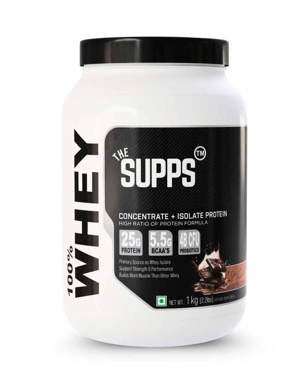 The Supps 100% Whey Protein Concentrate + Isolate | 25g Protein | Best for Athletic Performance
