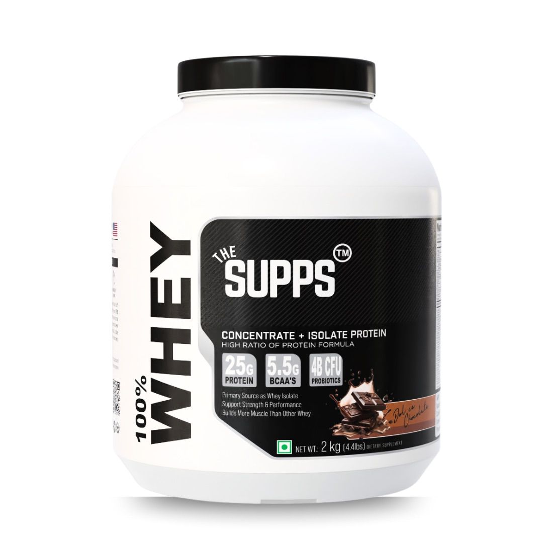 The Supps 100% Whey Protein Concentrate + Isolate | 25g Protein | Best for Athletic Performance