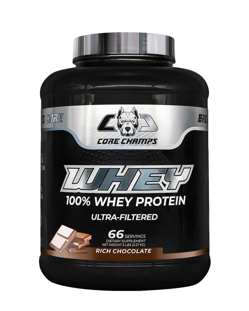 Core Champs 100% Whey Protein Powder | 5lbs | Rich Chocolate