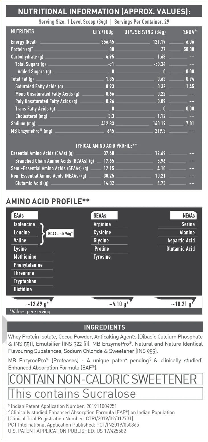 MuscleBlaze Biozyme Iso-Zero, Low Carb Ice Cream Chocolate