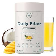 Wellbeing Nutrition Daily Fiber Powder | Weight Management, Manages Sugar Control, Bloating, Constipation &amp; Acidity Relief | Organic Prebiotic Digestive Fiber Supplement | Pina Colada | 30 Servings