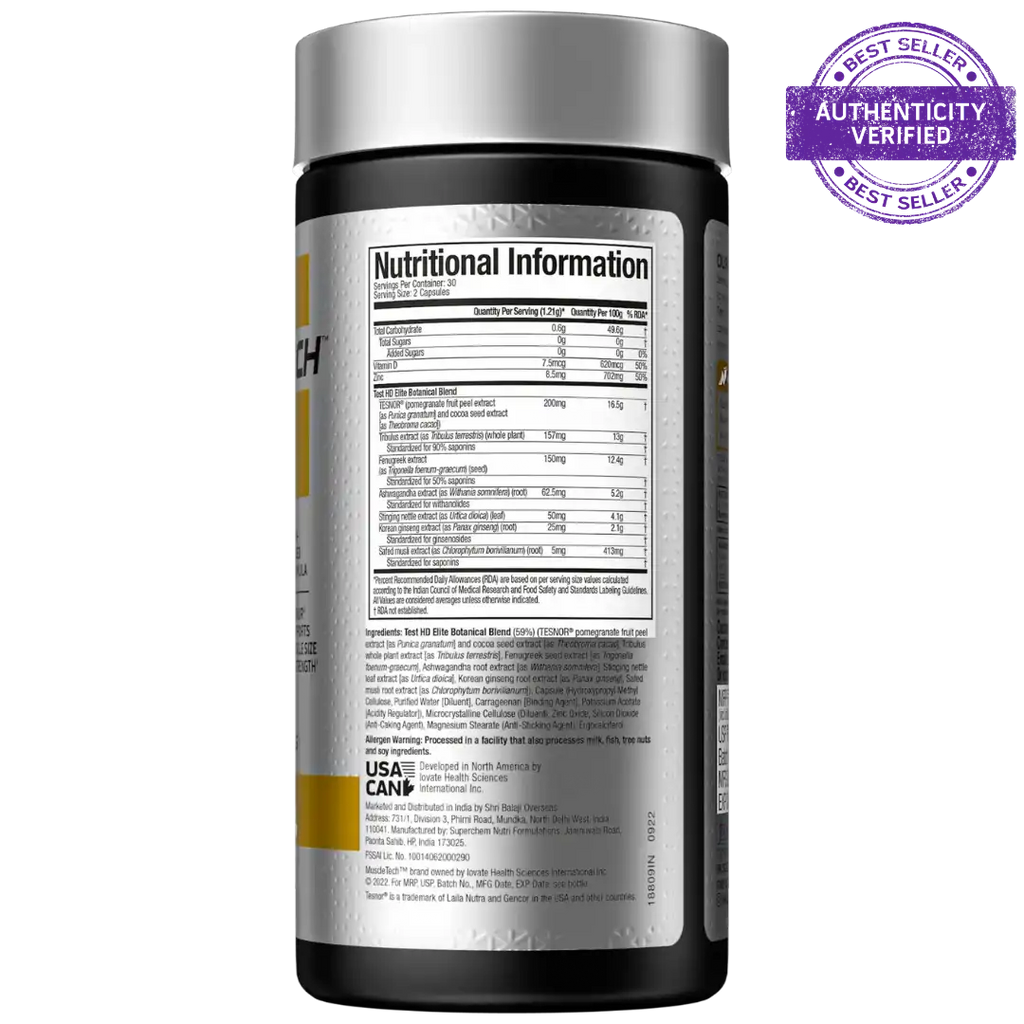 Muscletech Nitrotech performance whey 1.81kg + Test Hd Elite + Glutamine