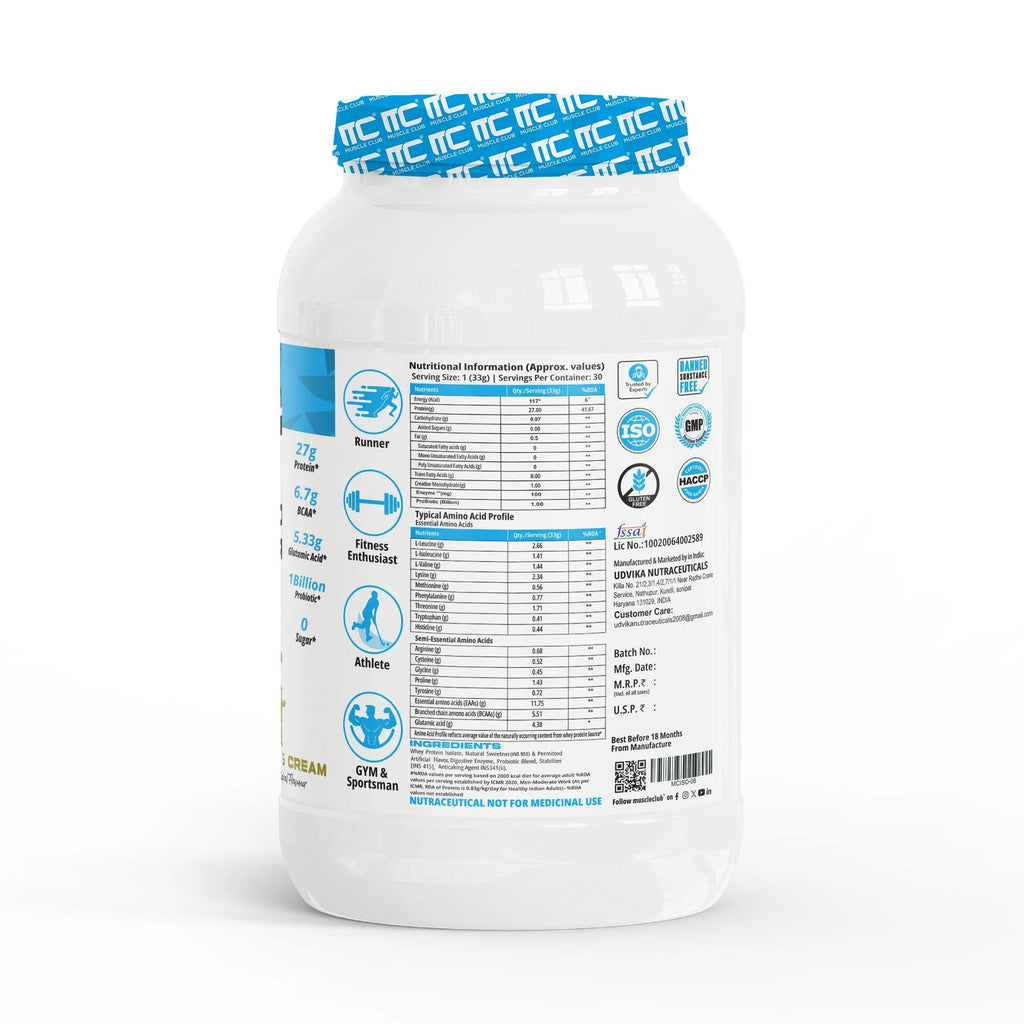 Muscle Club 100% Isolate Whey Protein 60 Servings
