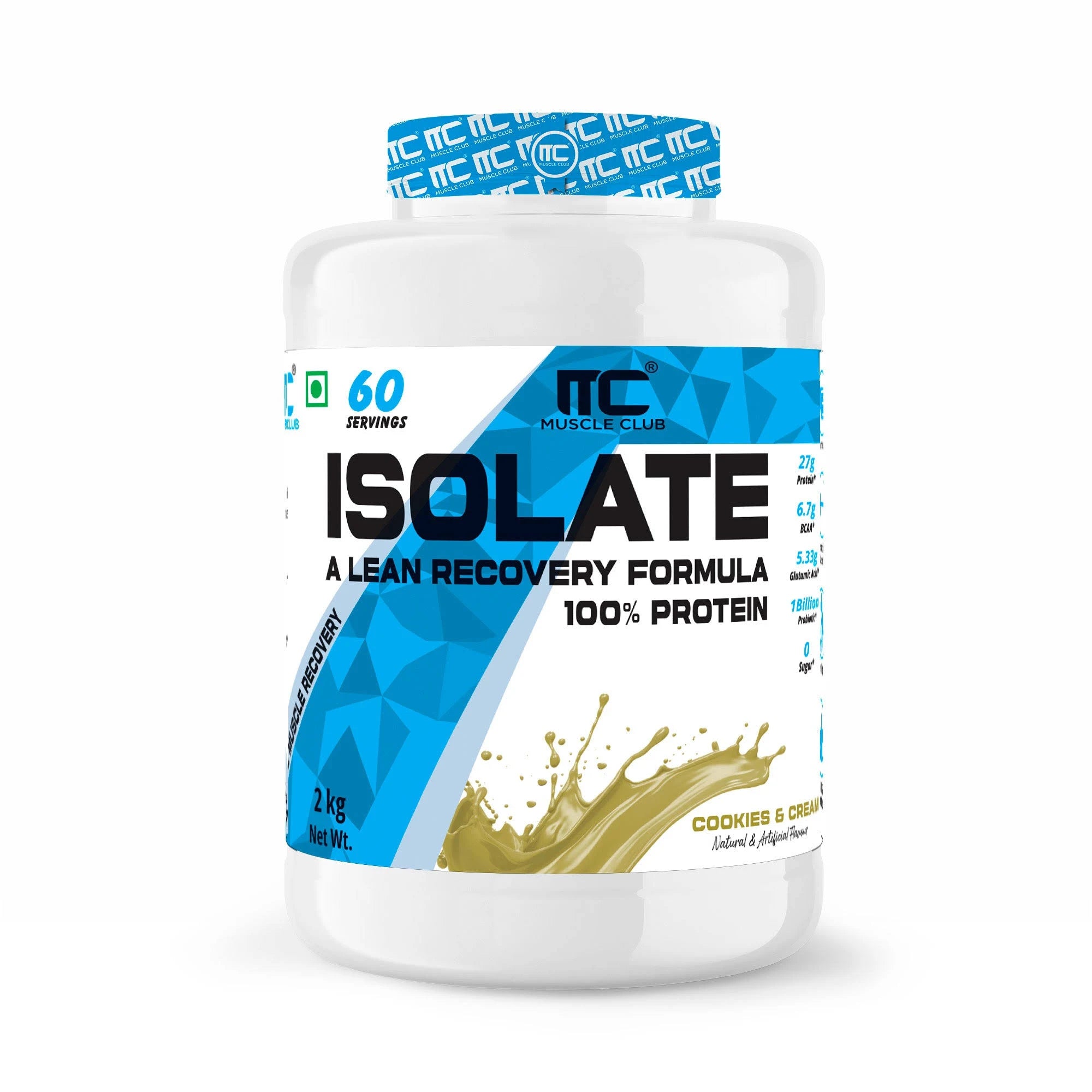 Muscle Club 100% Isolate Whey Protein 60 Servings