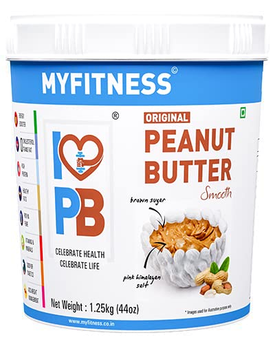 MYFITNESS Original Peanut Butter Smooth (Pack of 2) (1.25kg*2)