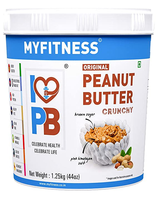 Myfitness Original Peanut Butter Crunchy ( pack of 2)  (1.25kg*2)