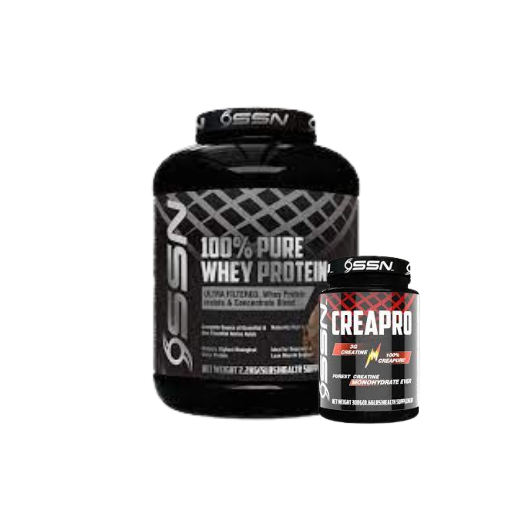 SSN 100% Whey Protein - 2.72 kg (Chocolate) + SSN Creapro Purest Creatine 250G