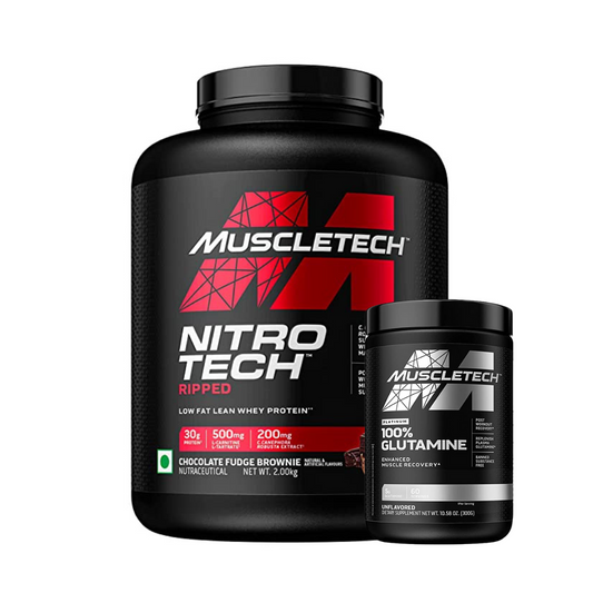 Muscletech Nitrotech Ripped CFB (1.81Kgs) +MuscleTech Essential Series Platinum Glutamine